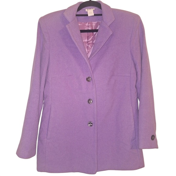 JRT Jackets & Blazers - Vintage 70's Women's JRT Size 6 Wool Blend Purple Blazer Jacket Classic Timeless